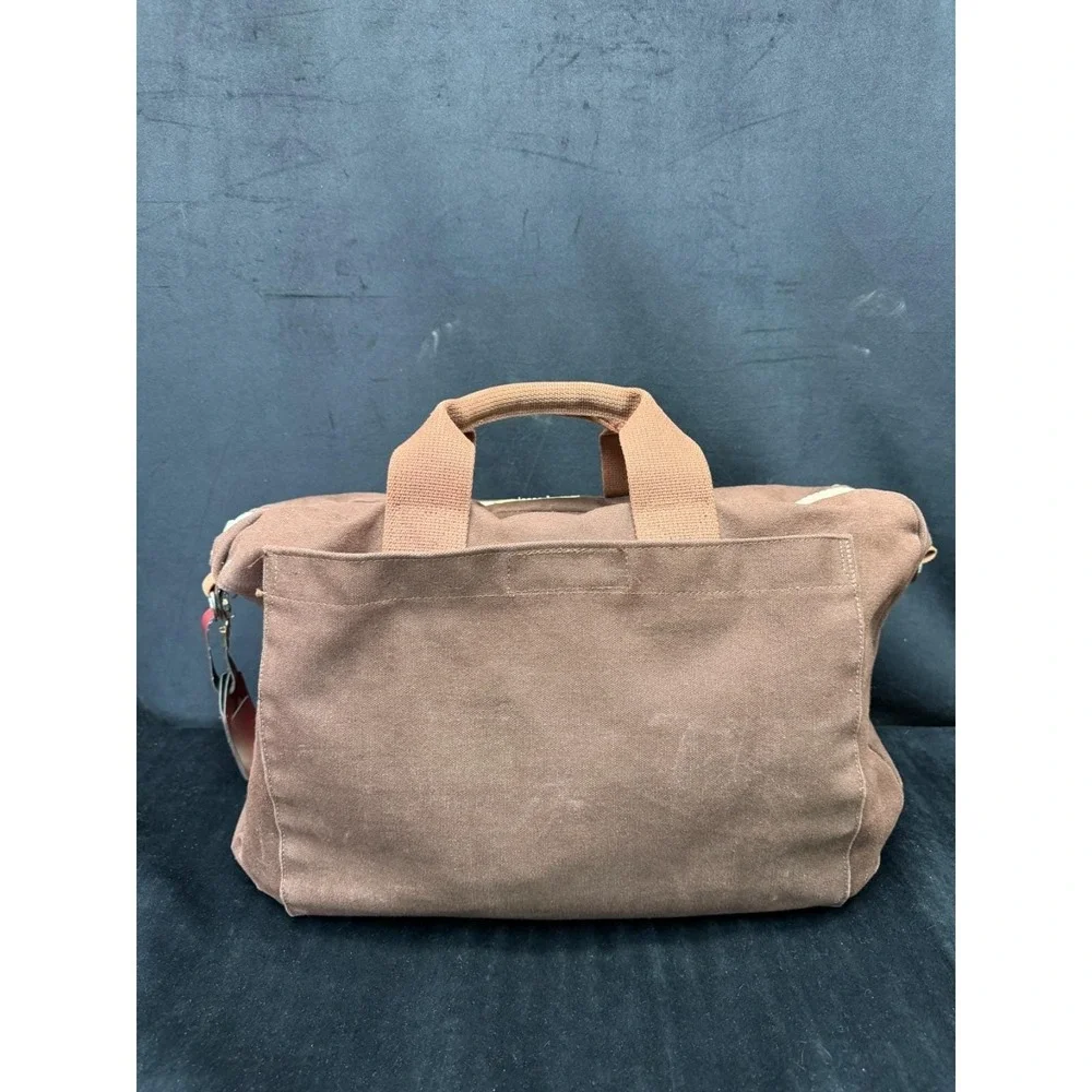Vtg Lands End Square Rigger Crossbody Weekender Carry On Messenger Canvas Bag